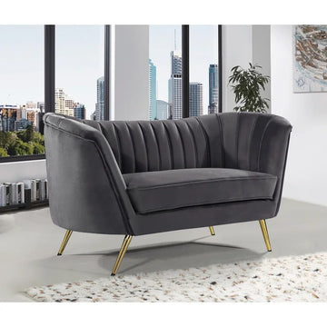 65" Solid Wood Upholstered Loveseat