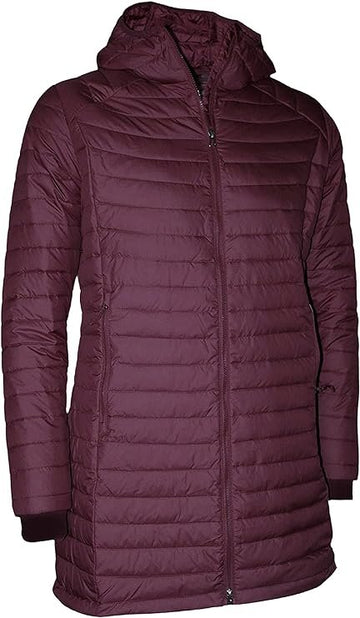 Columbia Women's White Out Mid Omni Heat Long Hooded Light Jacket - Large