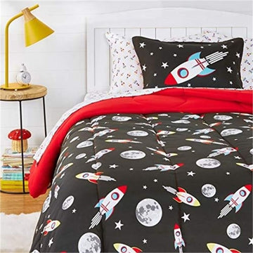 Kids 5 Piece Space Bedding Set - Twin