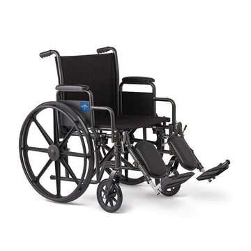 Medline Steel Wheelchair with Elevating Leg Rests