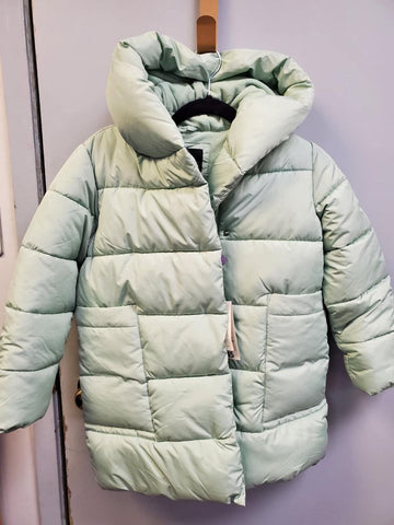 Size 7-8 Girls Mint Green Puffer Jacket