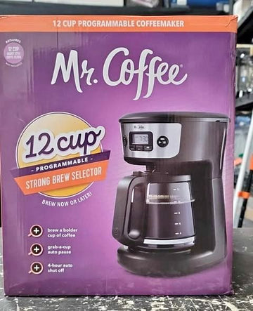 Mr. Coffee 12-Cup Programmable Coffeemaker with Strong Brew Selector