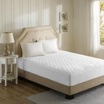 Cotton Blend Heated Mattress Pad Queen