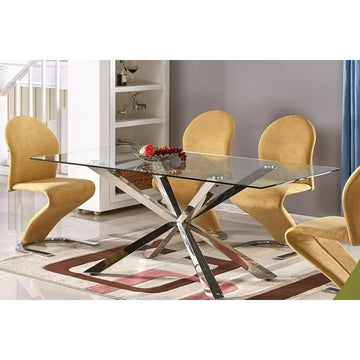 51" Tempered Glass Dining Table