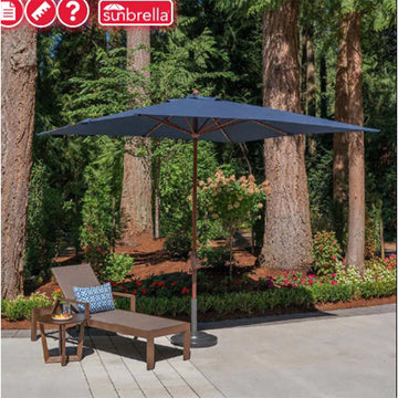 10' Square Sunbrella® Umbrella - Navy Blue