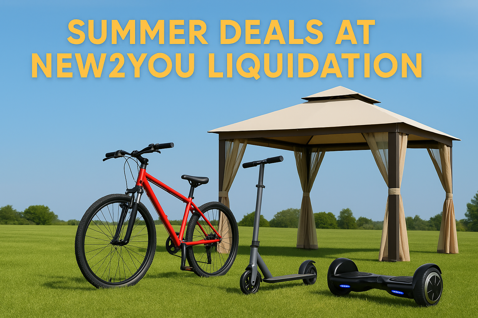Summer Deals in Barrie: Bikes, Scooters, Hoverboards, Gazebos & More at New2You Liquidation!