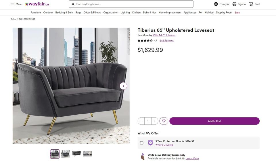 65" Solid Wood Upholstered Loveseat