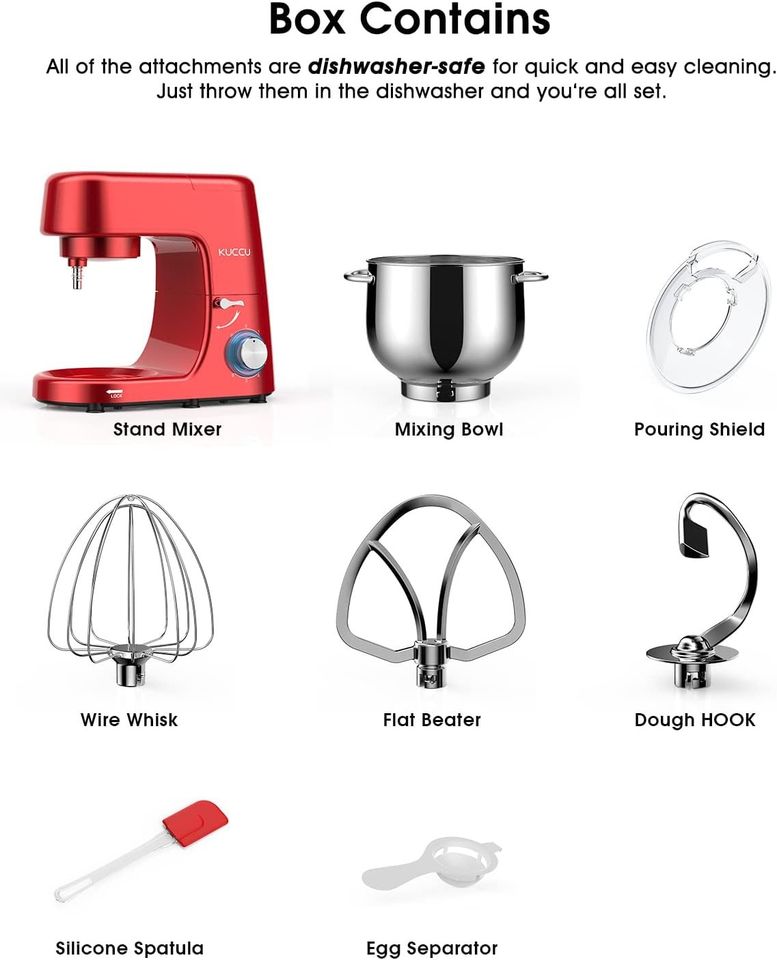 6-Speed 8.5 Qt Electric Kitchen Mixer
