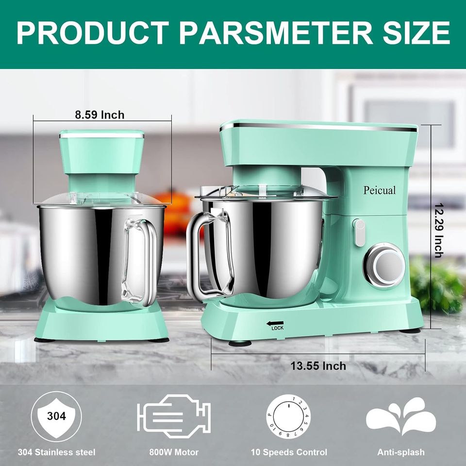 5.5 Qt Tilt-Head Kitchen Mixer with Accessories