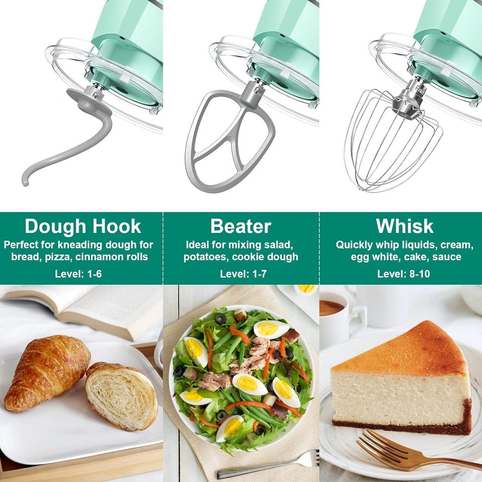5.5 Qt Tilt-Head Kitchen Mixer with Accessories