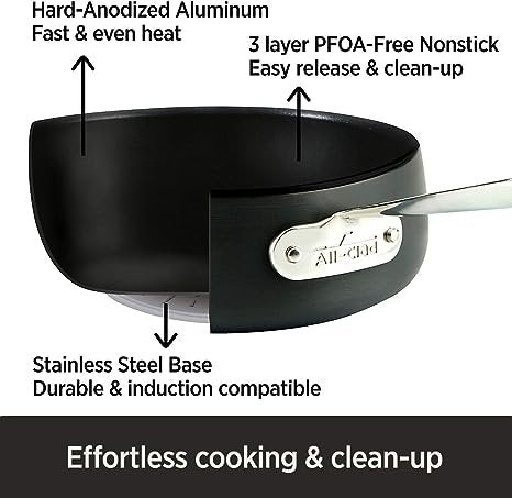 All-Clad 1 HA1 Hard Anodized Nonstick Stock Pot Cookware