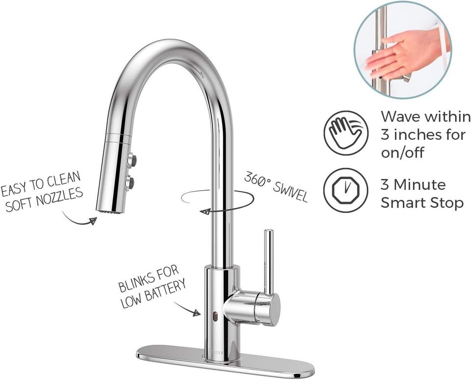 Pfister Stellen Polished Chrome Touchless Kitchen Faucet