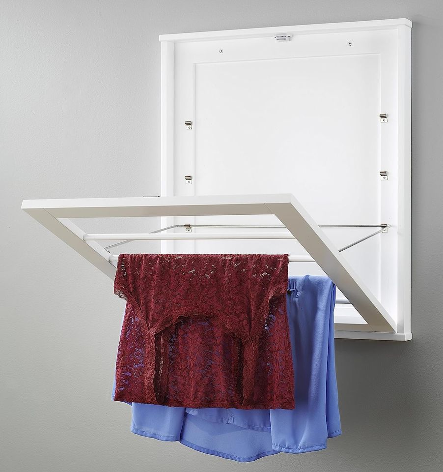 Wall Mounted Drying Rack - White