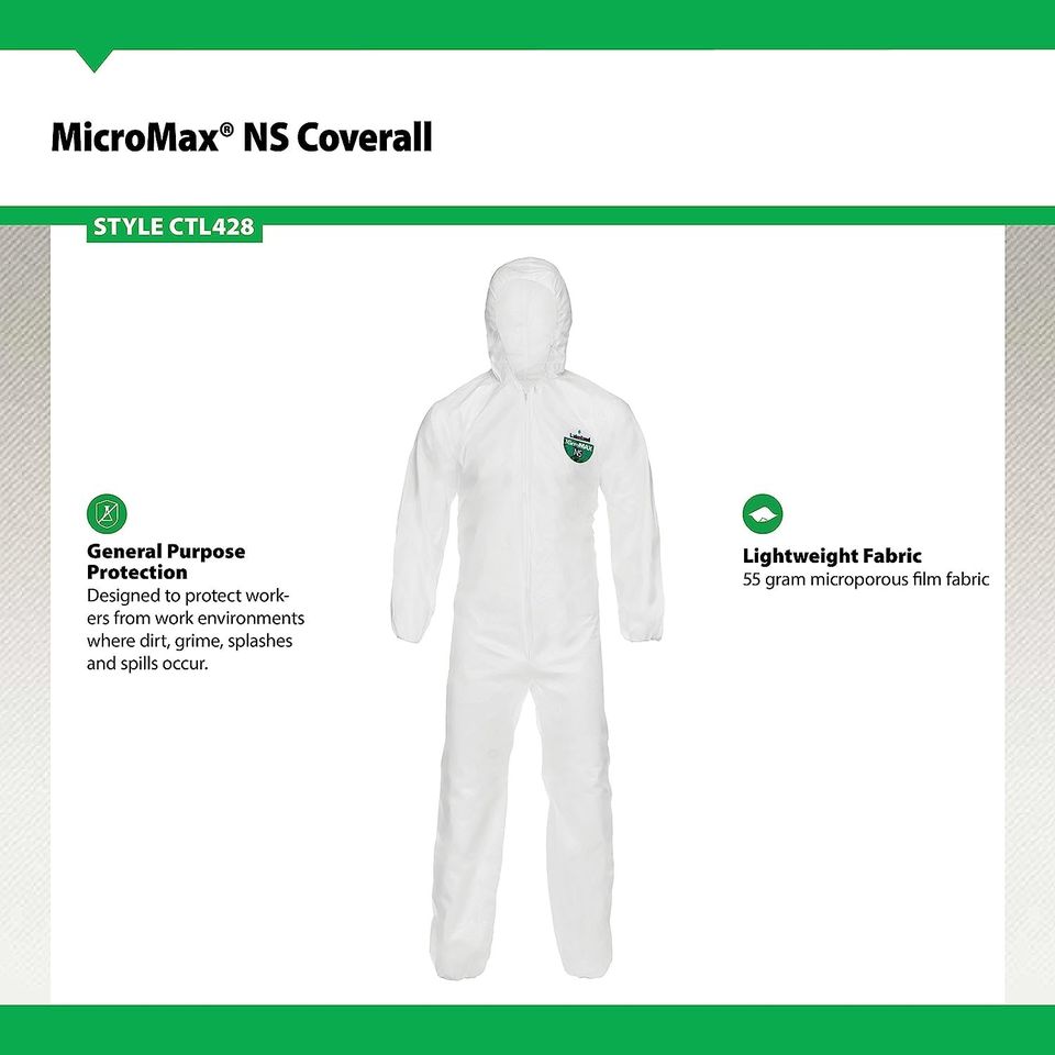 Microporous General Purpose Disposable Coverall with Hood - 2XL