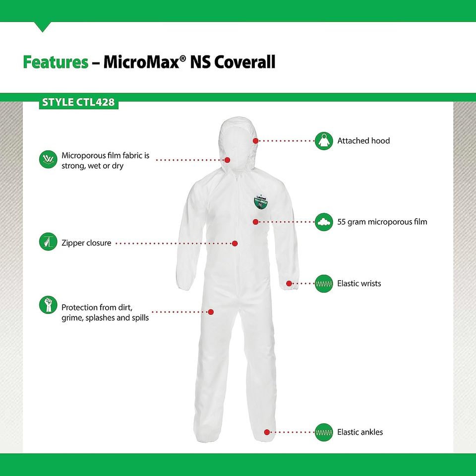 Microporous General Purpose Disposable Coverall with Hood - 2XL