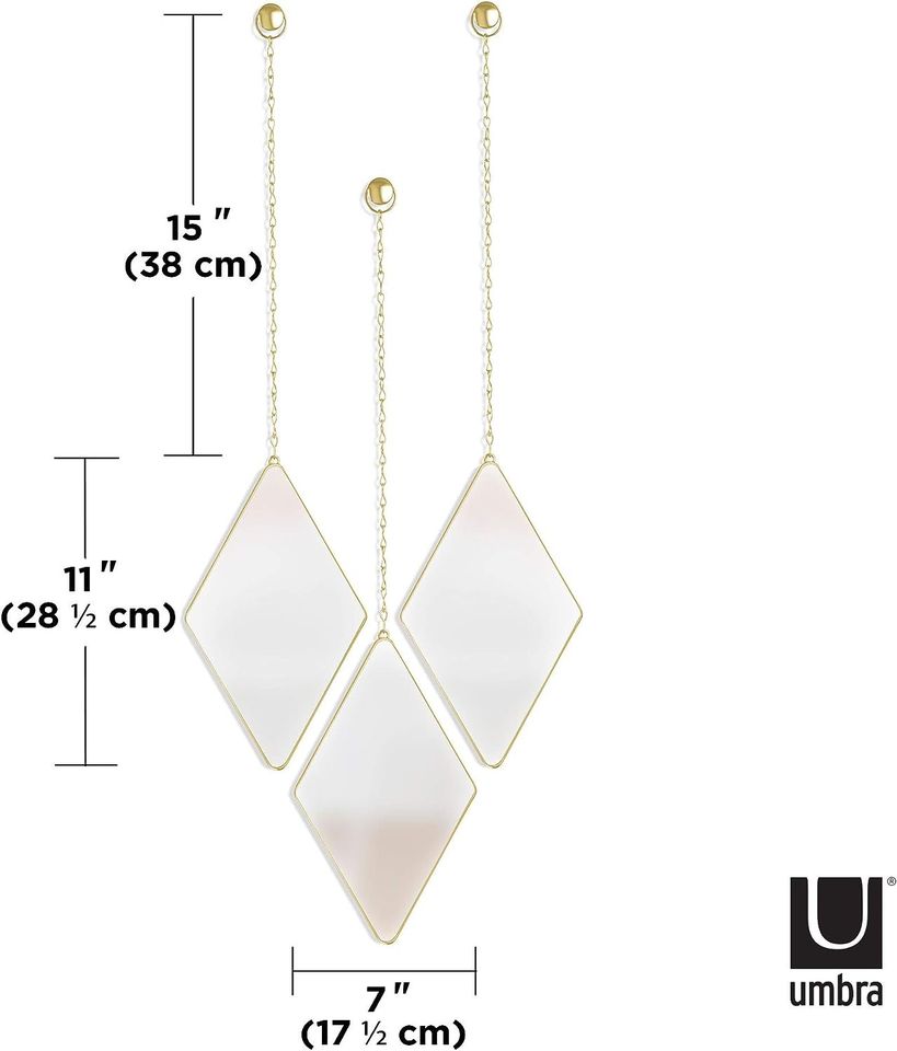 Umbra Trio Decorative Diamond Mirror Set