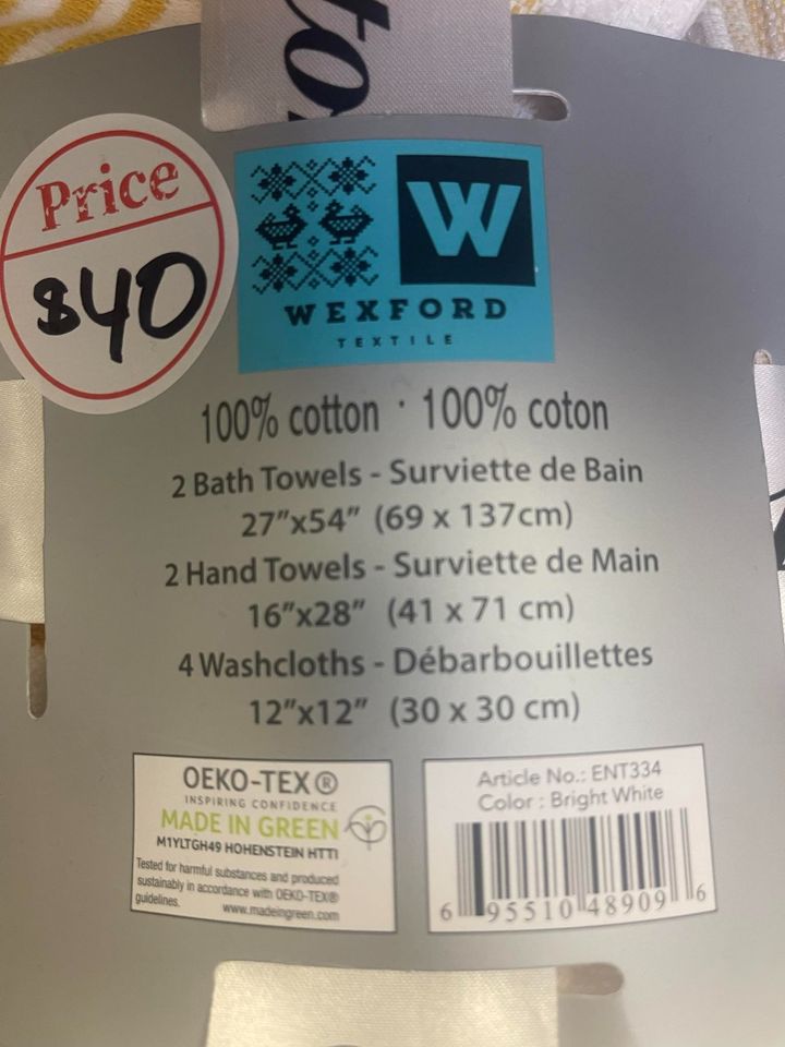 Wexford 100% Cotton 8 Piece Bath Towel Set