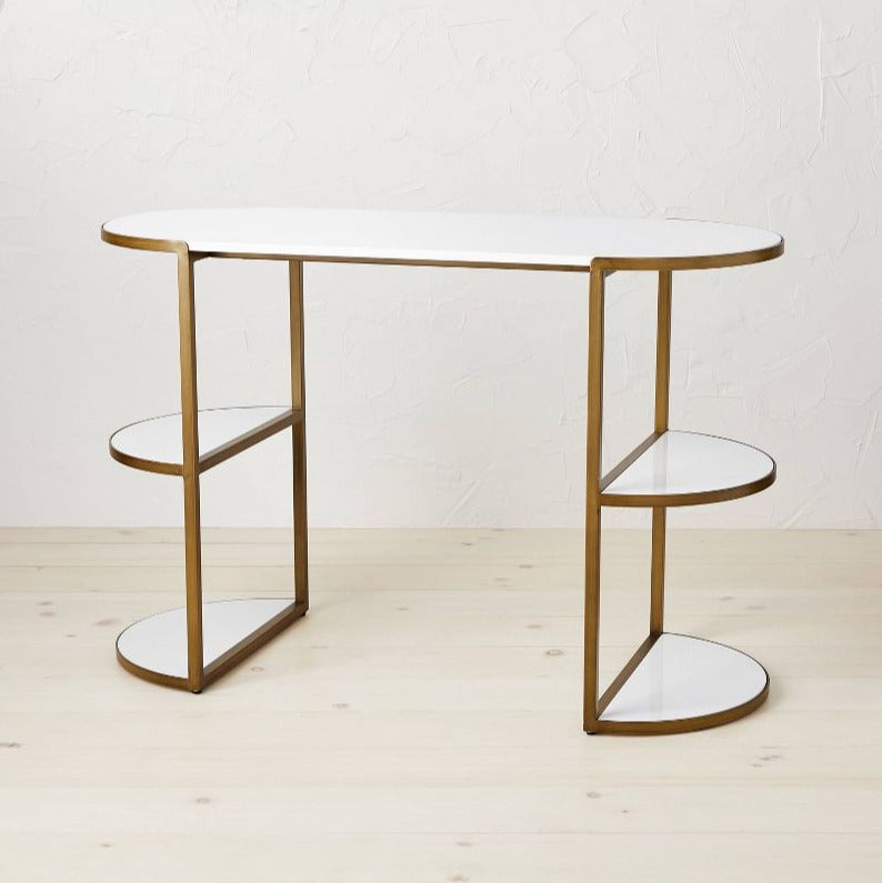 Brushed Brass Desk/Decor Table - CLEARANCE