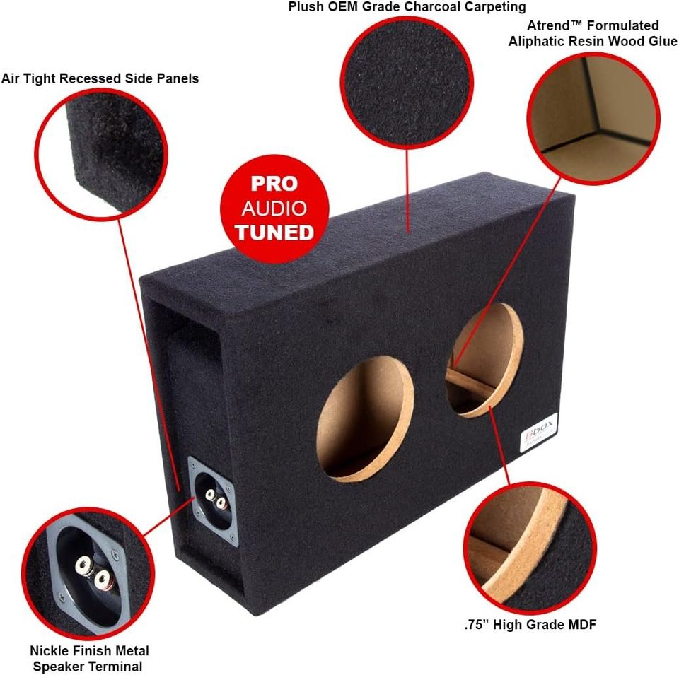 ATREND 6.5DVME BBox Series 6.5" Dual Shallow Hyper Vented Enclosure