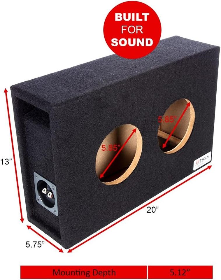 ATREND 6.5DVME BBox Series 6.5" Dual Shallow Hyper Vented Enclosure