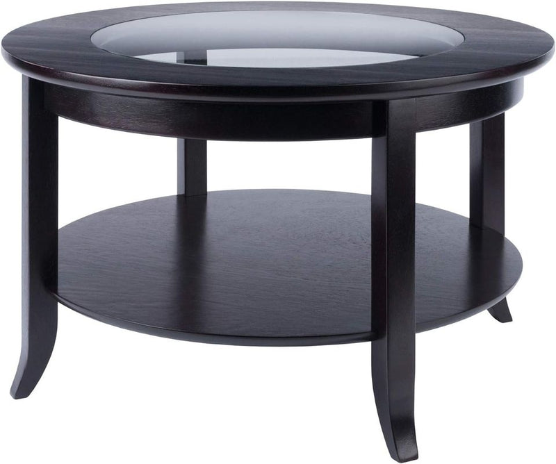 Wood Round Coffee Table - Espresso