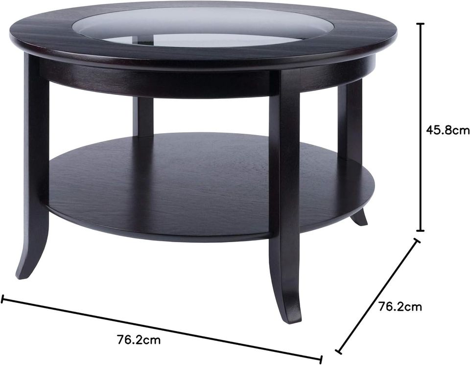 Wood Round Coffee Table - Espresso