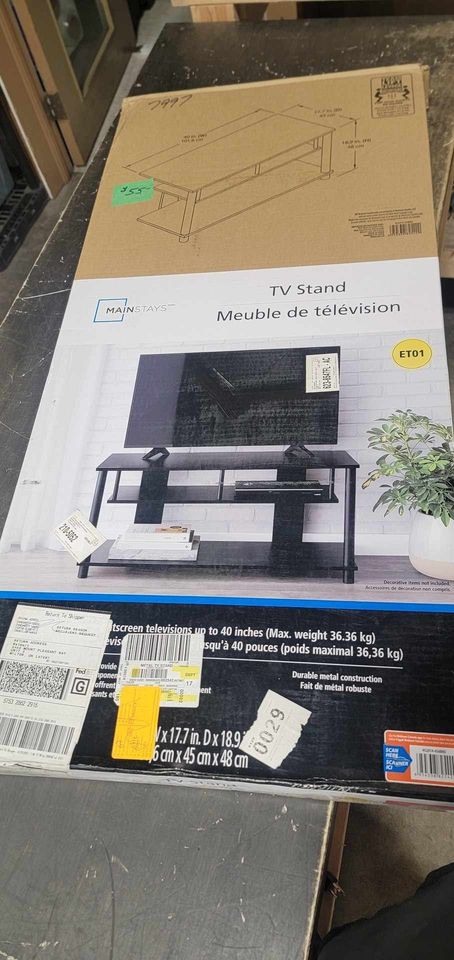 Mainstays Wood & Metal TV Stand - 40"W