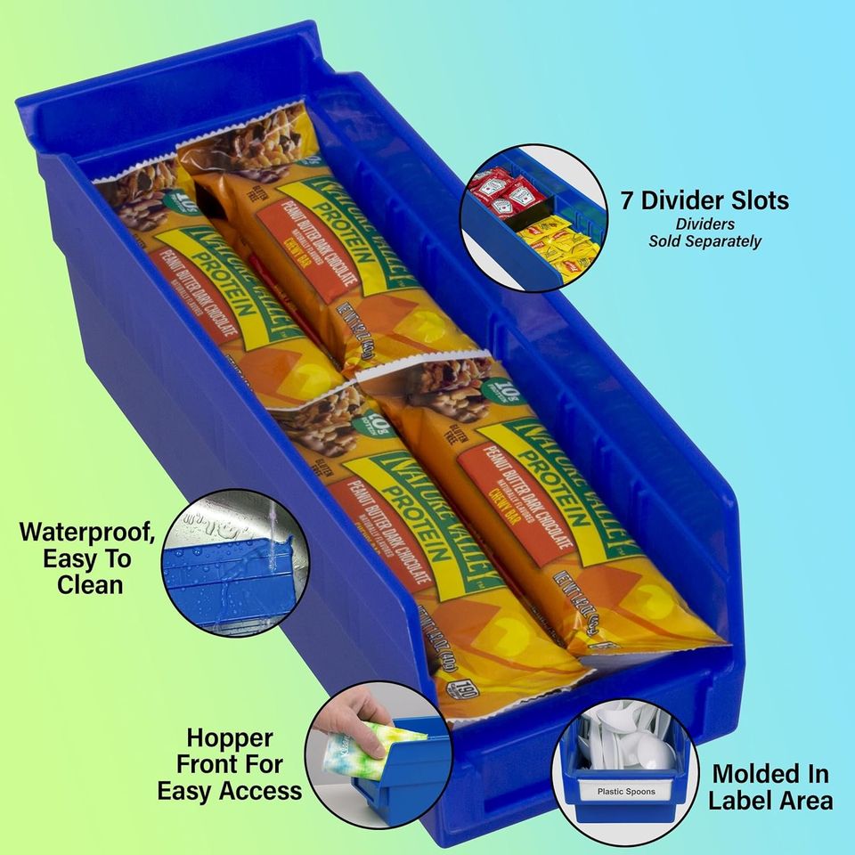 12" x 4" Akro-Mils Plastic Organizer and Storage Bins