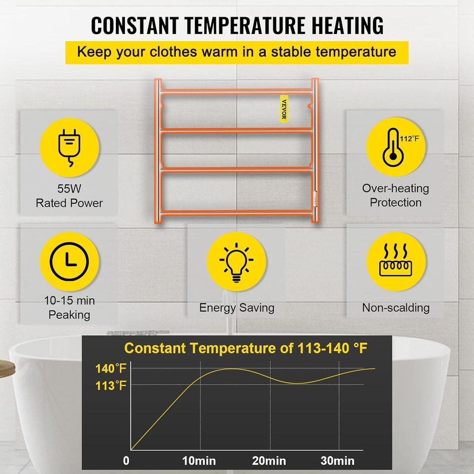 Wall Mounted Electric Towel Warmer Rack