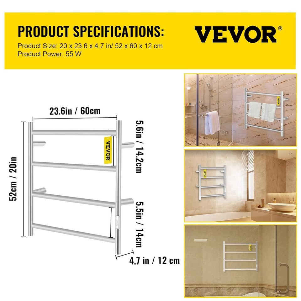 Wall Mounted Electric Towel Warmer Rack