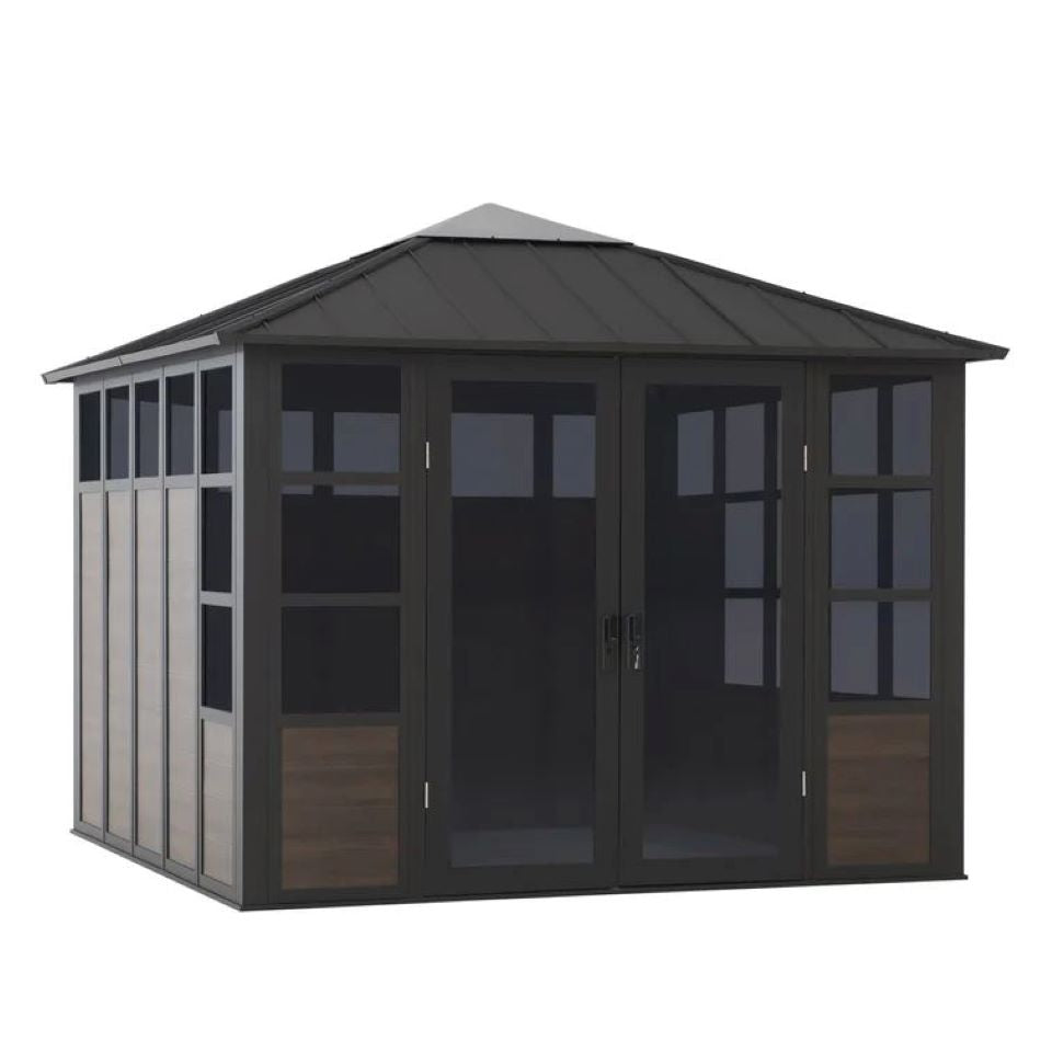 Brookins 11' x 11' Steel Patio Solarium