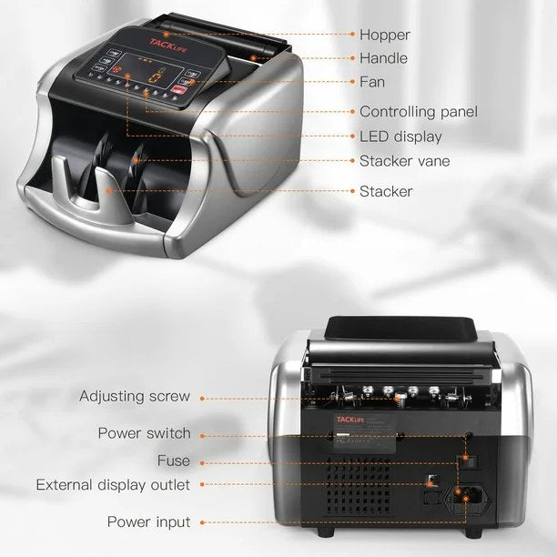 TACKLIFE Bill Counter with UV/MG/IR Counterfeit Detection