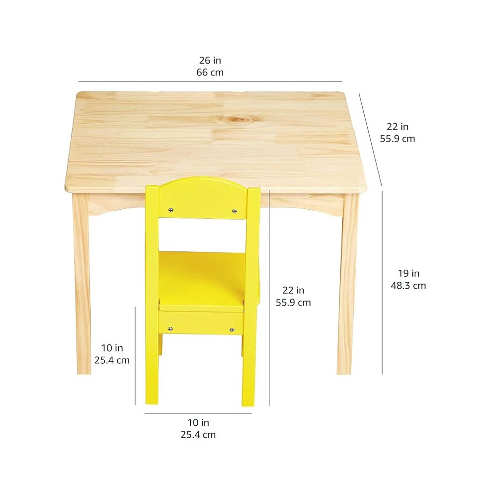 Kids Wood Table and 4 Chair Set