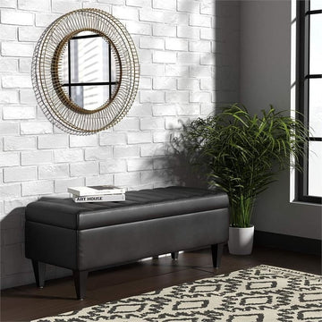 45" Tufted Velvet Storage Ottoman with Soft-Close Hinge