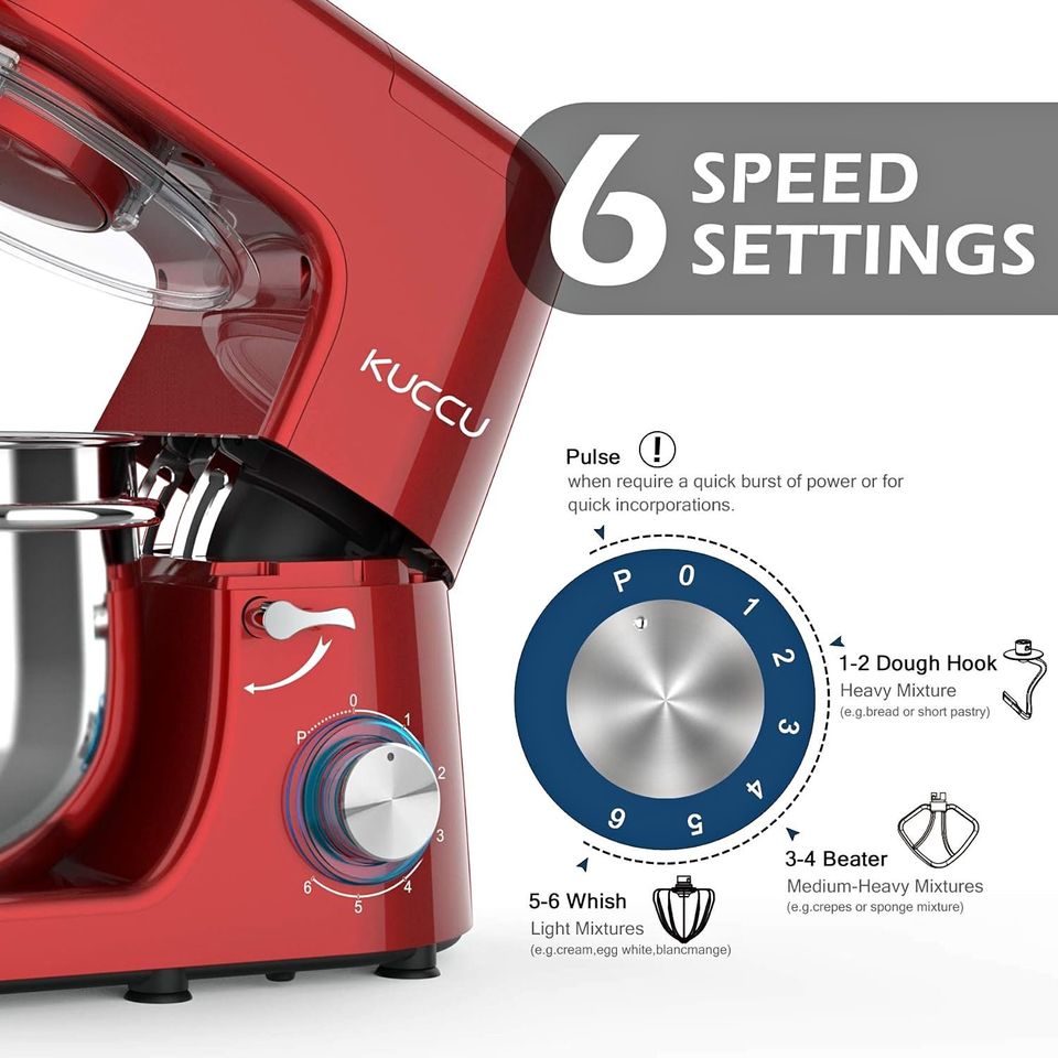 6-Speed 8.5 Qt Electric Kitchen Mixer