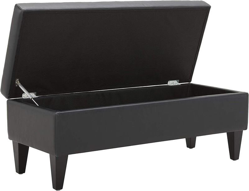 45" Tufted Velvet Storage Ottoman with Soft-Close Hinge