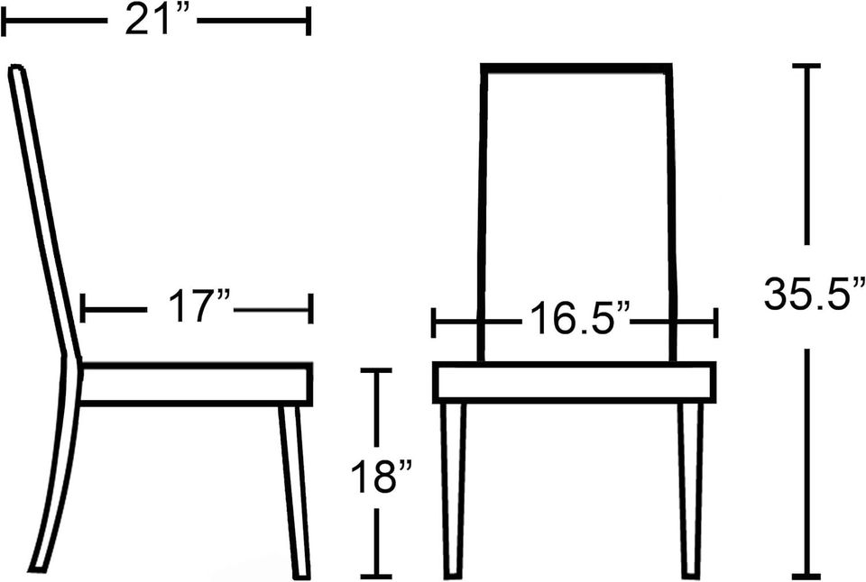 Roundhil Solid Wood Padded Leatherette Chair - Set of 2