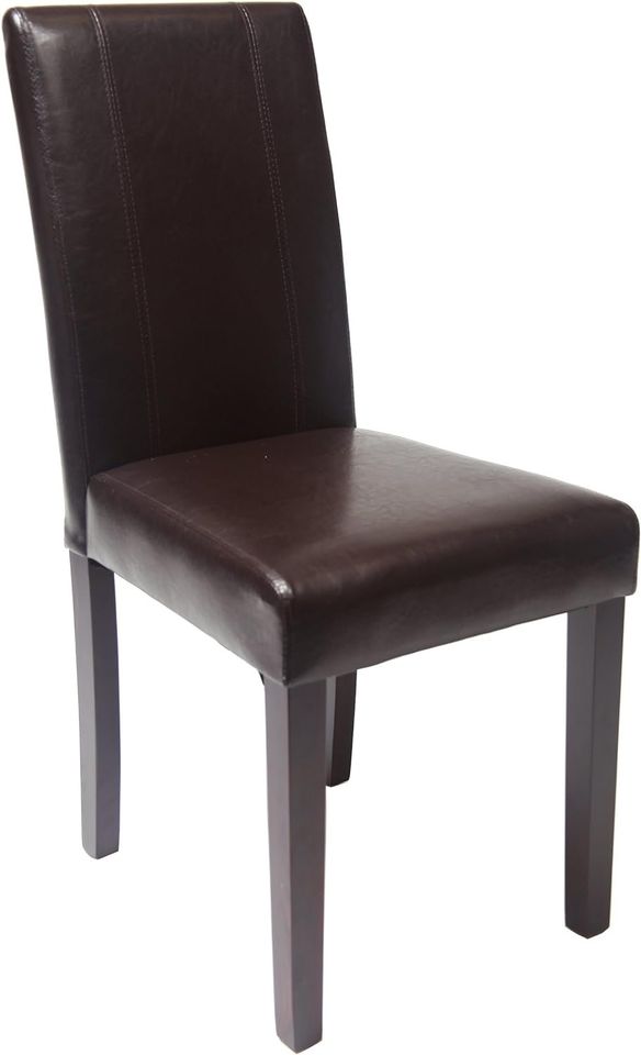 Roundhil Solid Wood Padded Leatherette Chair - Set of 2