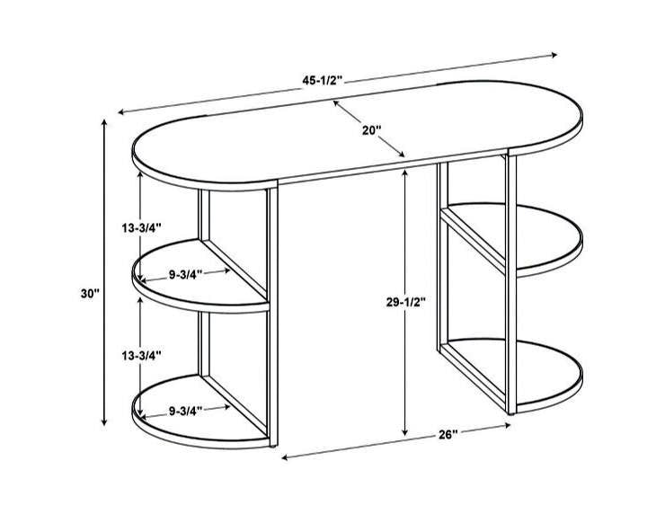 Brushed Brass Desk/Decor Table - CLEARANCE