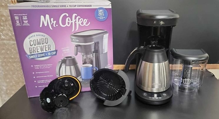 Mr. Coffee Pod + 10-Cup Space-Saving Combo Brewer