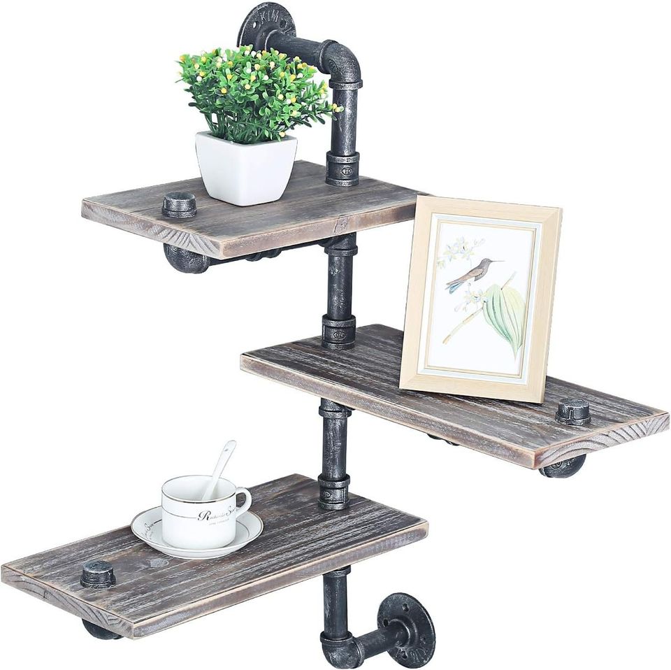3-Tiers Industrial Pipe Bookshelf