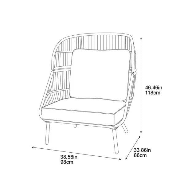 Tarren Patio Outdoor Statement Chair