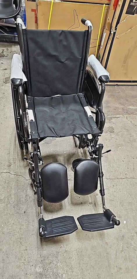 Medline Steel Wheelchair with Elevating Leg Rests