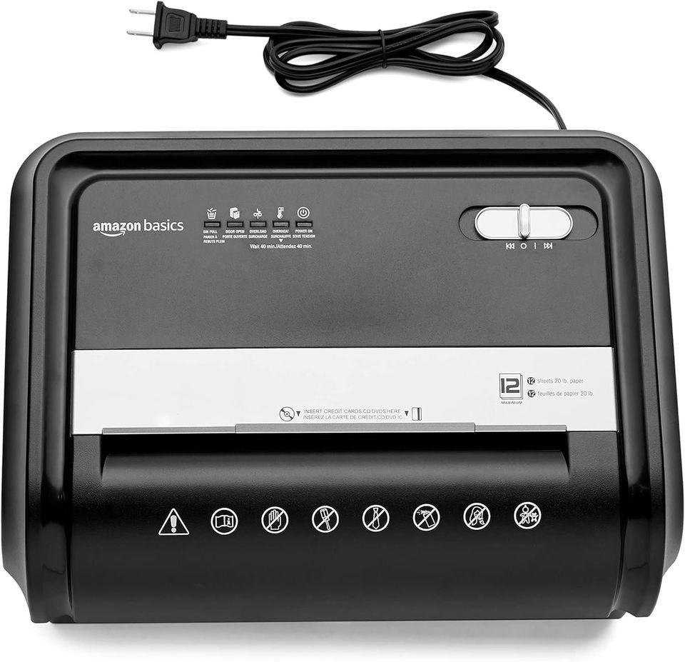 12-Sheet High-Security Micro-Cut Paper Shredder