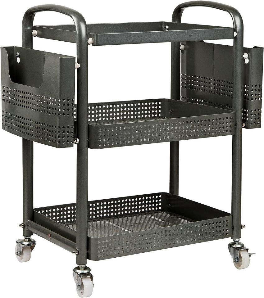 Heavy Duty Metal Mobile File Cart
