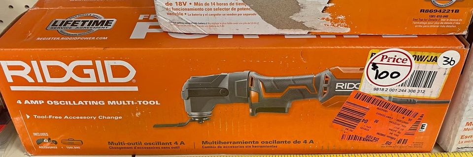 RIDGID 4- Amp Corded Oscillating Multi Tool