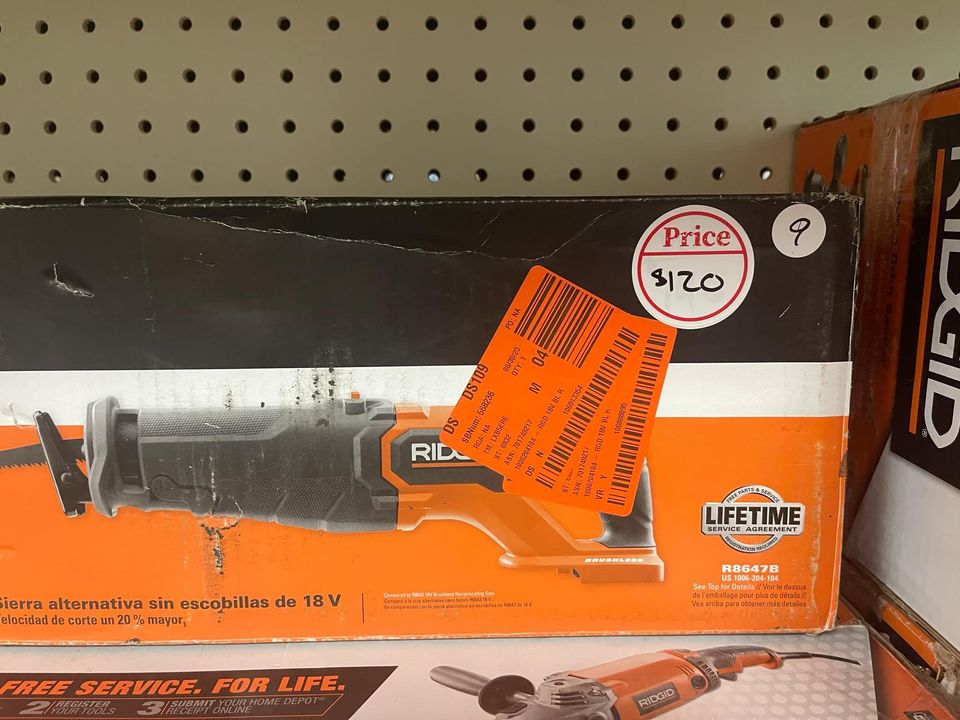 RIDGID 18V Brushless Cordless Reciprocating Saw (Tool-Only)