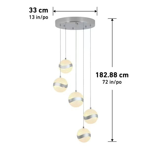 Artika Wavey 5 LED Integrated Pendant