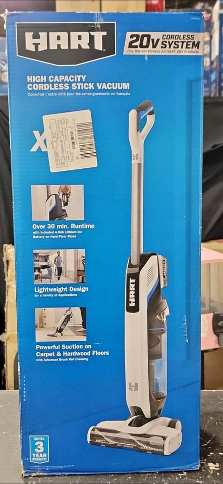 HART 20V High Capacity Cordless Stick Vacuum