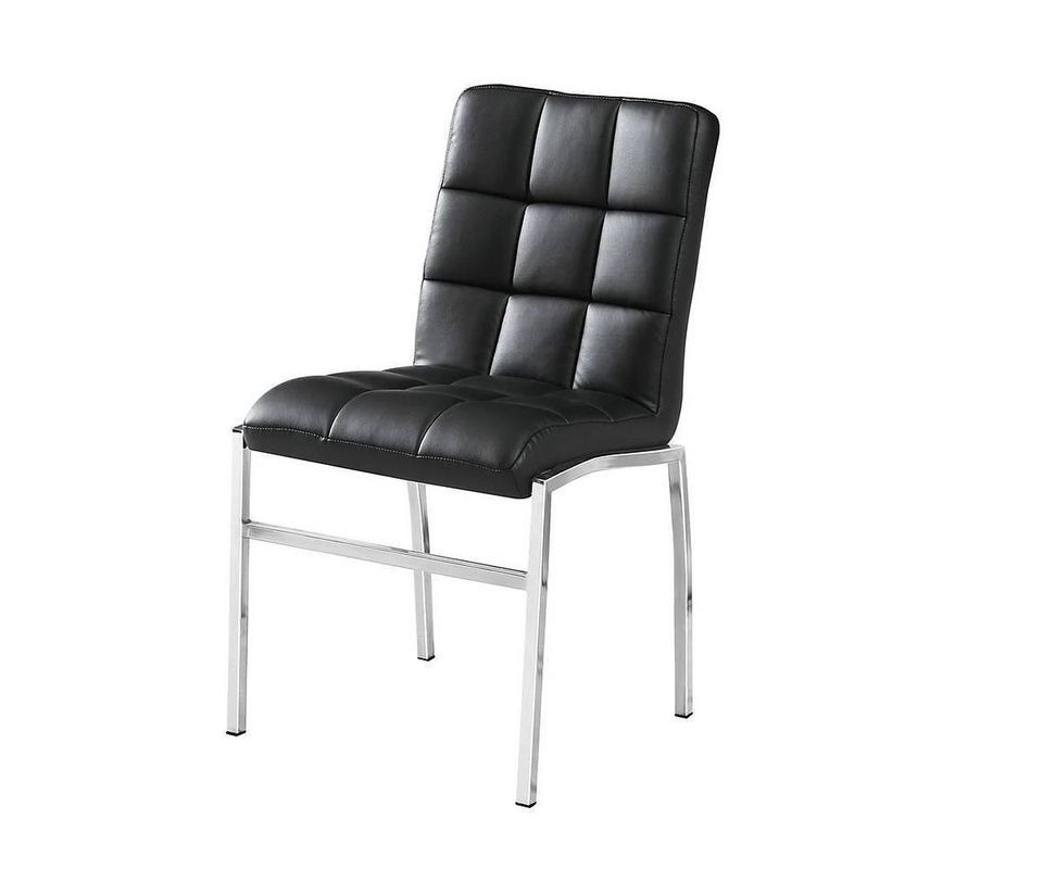 4 Black Faux Leather Dining Chairs